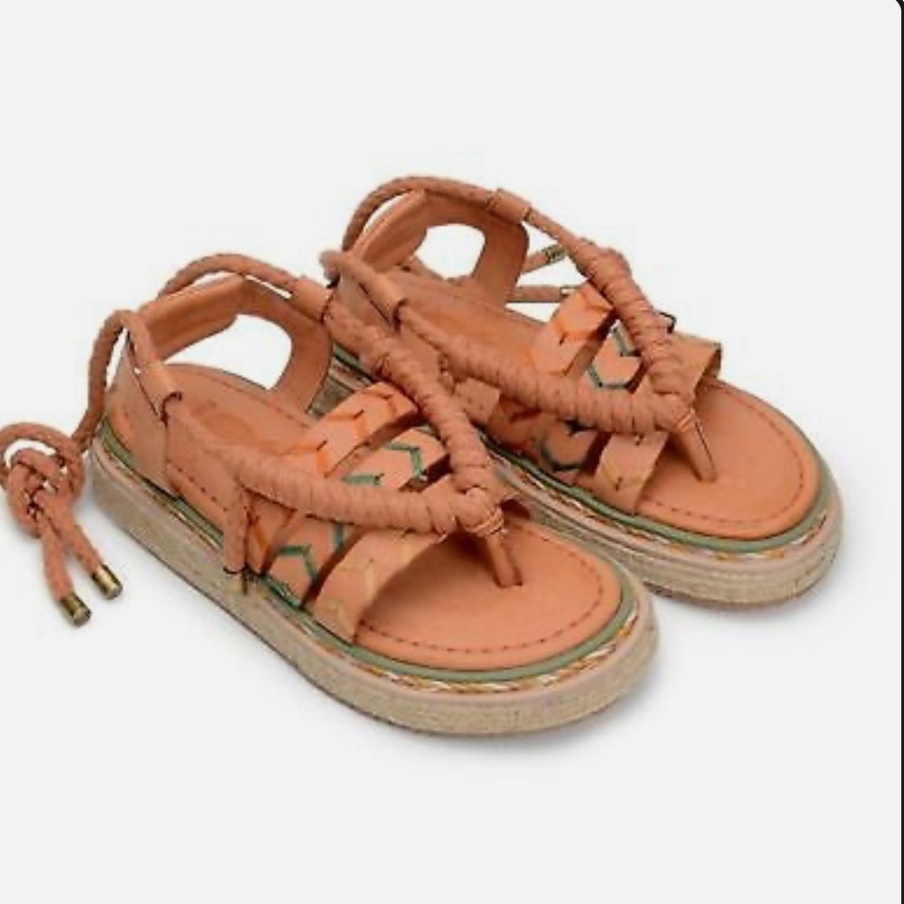 NWOT Farm Rio Sand Rope Tie Flatform Sandal - Size 8 / EU 39